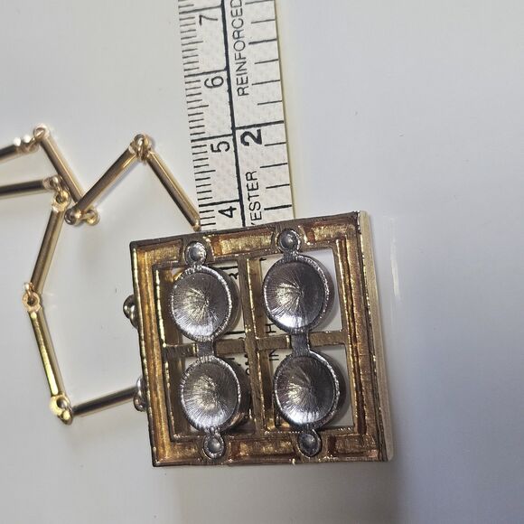 Artistry By Amway Necklace Gold And Silver Two Tone 20" With Chain Vintage - Picture 8 of 13